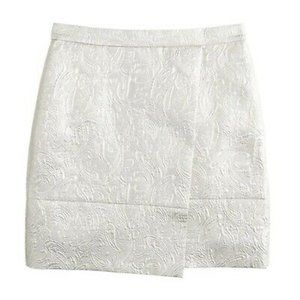 J. Crew Metallic Origami Jacquard Skirt